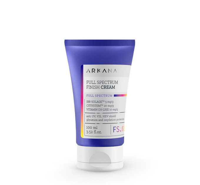 Day Cream for Professional Skincare with Environmental Protection Arkana Full Spectrum Finish Cream 100ml